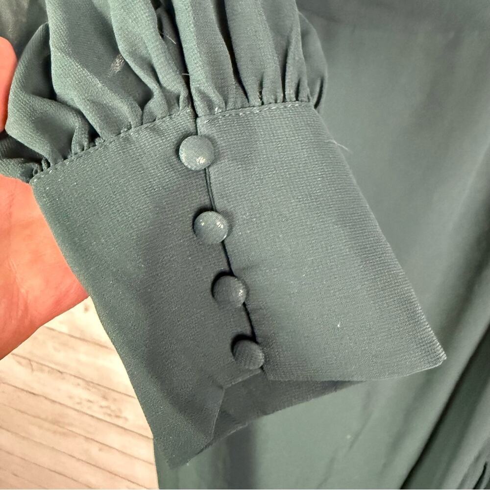 Lulus Feel the Romance Emerald Green Off-the-Shoulder Maxi Dress Size XL - Picture 6 of 8